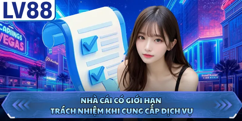 Nhà cái có giới hạn trách nhiệm khi cung cấp dịch vụ
