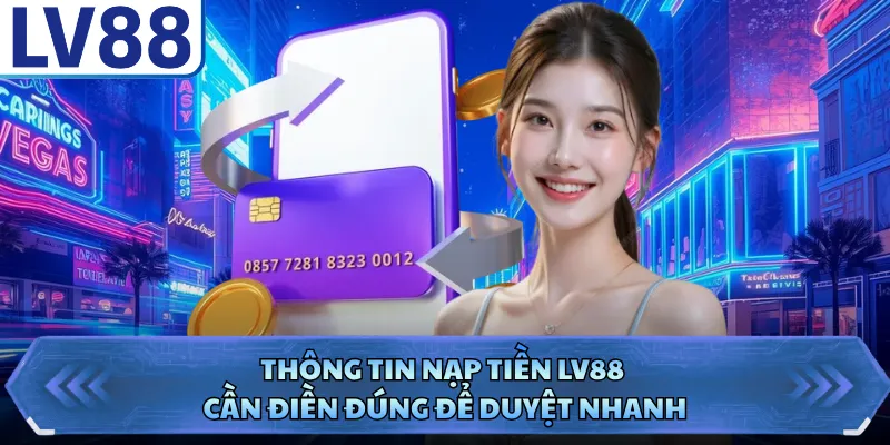 Thông tin nạp tiền LV88 cần điền đúng để duyệt nhanh